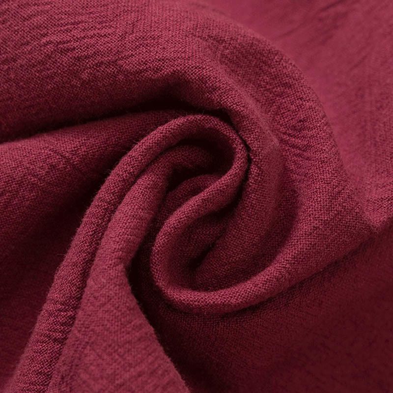 Cotton Frog-Button Minimalist Meditation Shirt and Pants Set