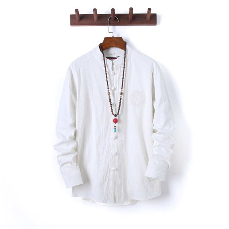 Breathable Cotton Frog-Button Men's Meditation Set