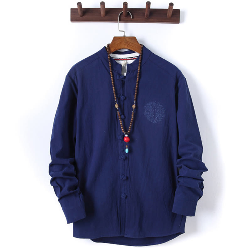 Breathable Cotton Frog-Button Men's Meditation Set