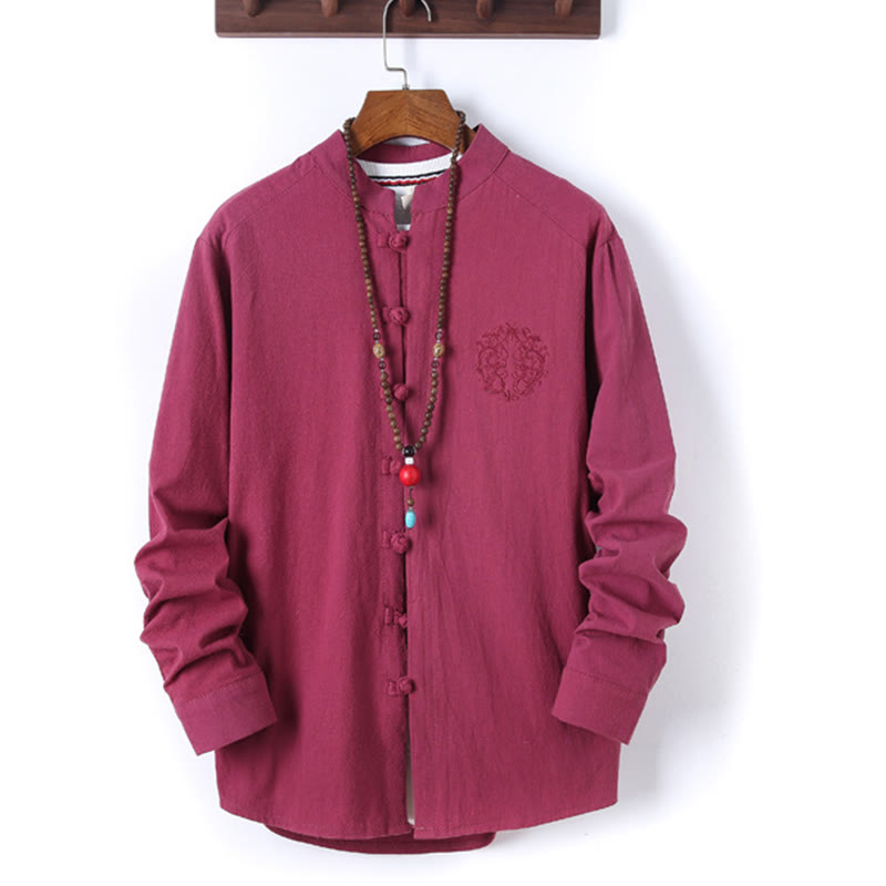 Breathable Cotton Frog-Button Men's Meditation Set