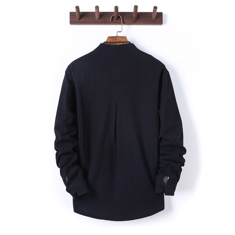 Breathable Cotton Frog-Button Men's Meditation Set
