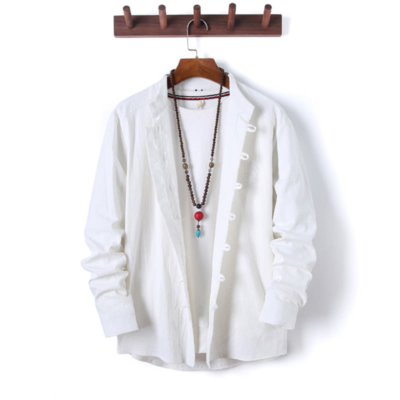 Breathable Cotton Frog-Button Men's Meditation Set