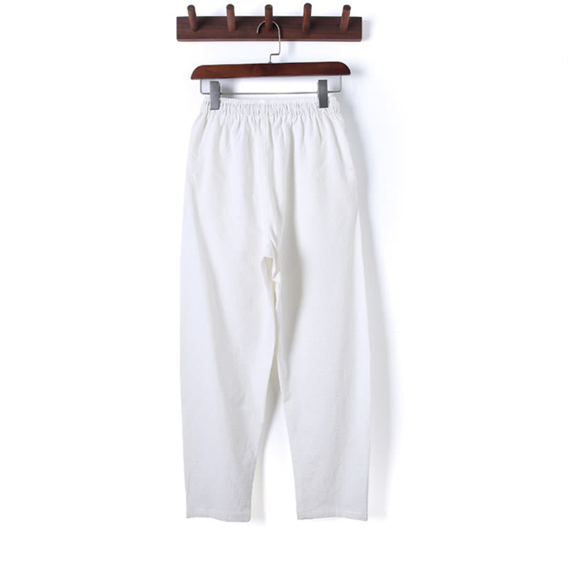 Breathable Cotton Frog-Button Men's Meditation Set