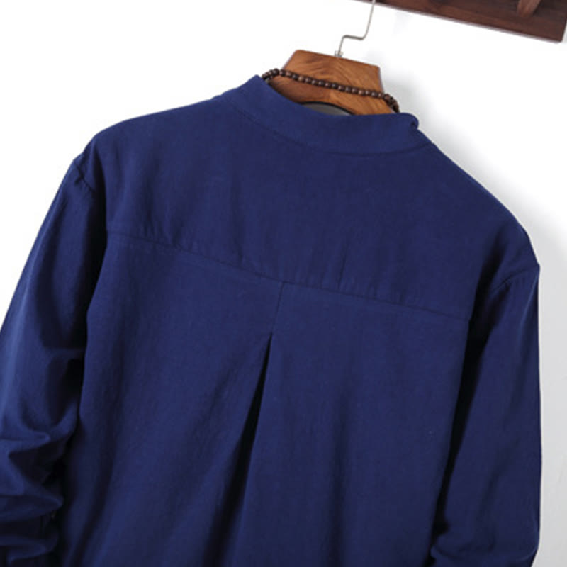 Breathable Cotton Frog-Button Men's Meditation Set