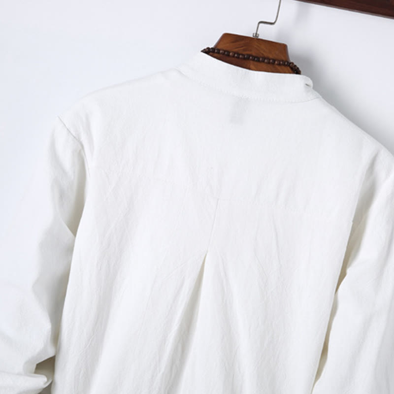 Breathable Cotton Frog-Button Men's Meditation Set