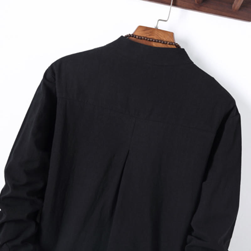 Breathable Cotton Frog-Button Men's Meditation Set