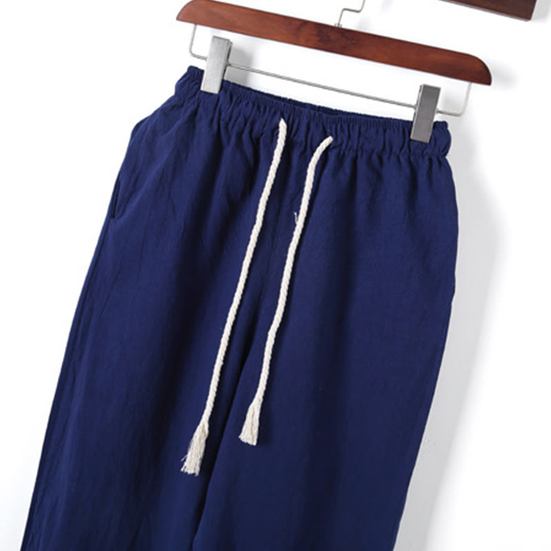 Breathable Cotton Frog-Button Men's Meditation Set