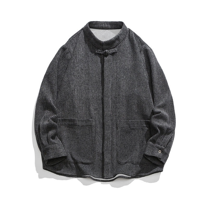 Ribbed Cotton Corduroy Frog-Button Mindful Men's Jacket