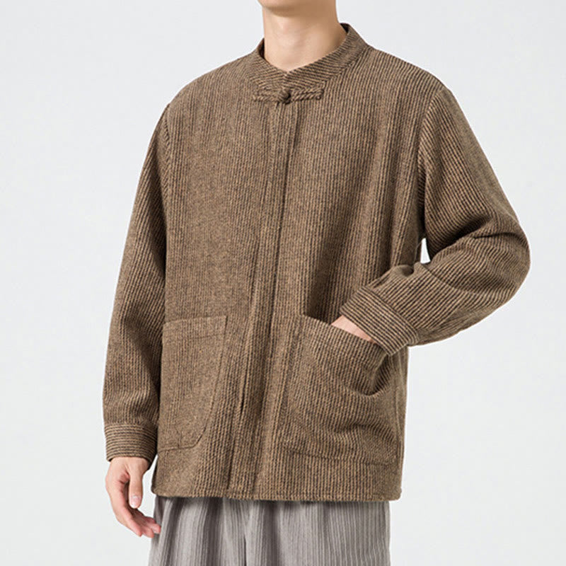 Ribbed Cotton Corduroy Frog-Button Mindful Men's Jacket