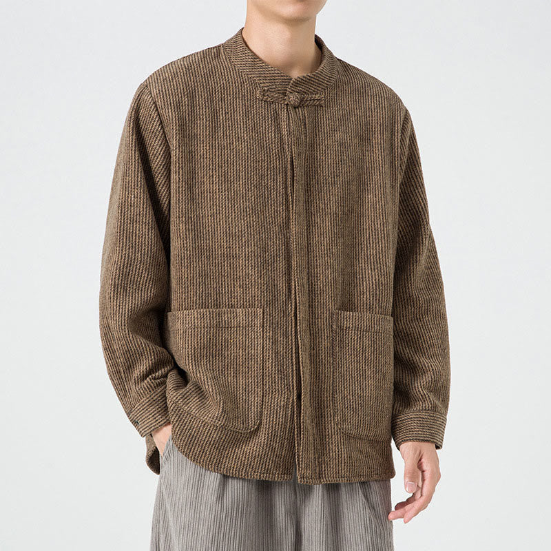 Ribbed Cotton Corduroy Frog-Button Mindful Men's Jacket