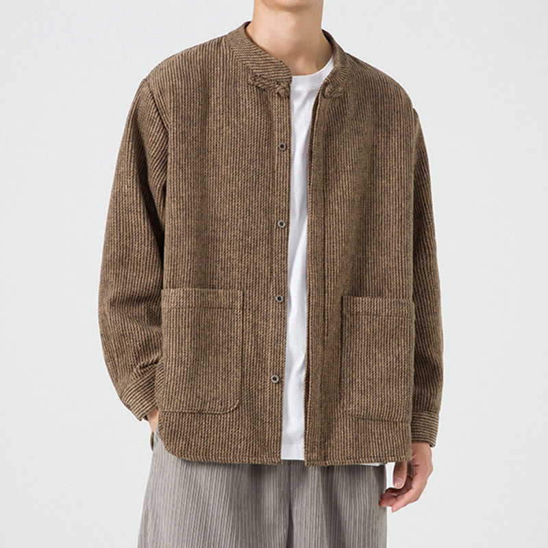 Ribbed Cotton Corduroy Frog-Button Mindful Men's Jacket