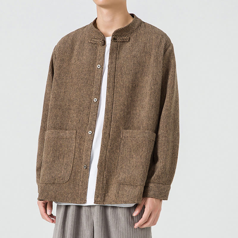 Ribbed Cotton Corduroy Frog-Button Mindful Men's Jacket