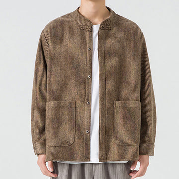 Ribbed Cotton Corduroy Frog-Button Mindful Men's Jacket