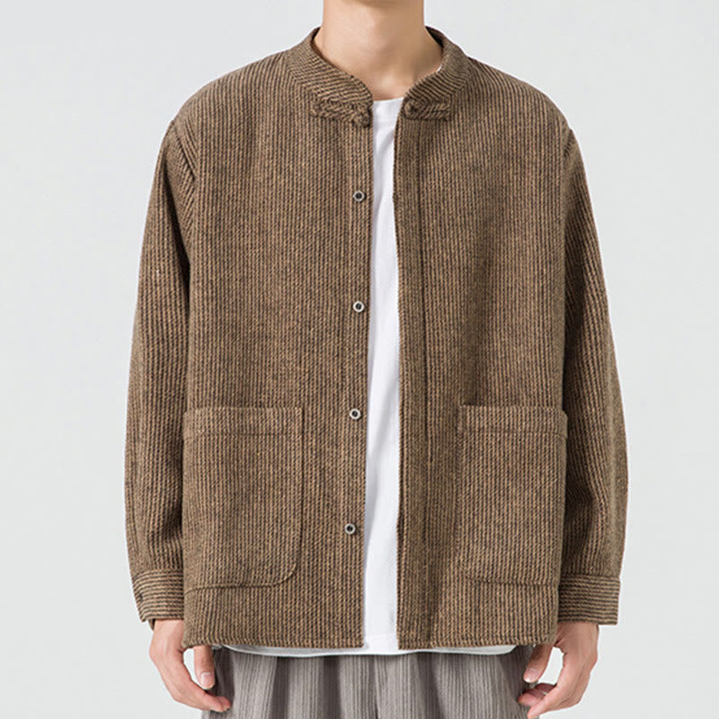 Ribbed Cotton Corduroy Frog-Button Mindful Men's Jacket