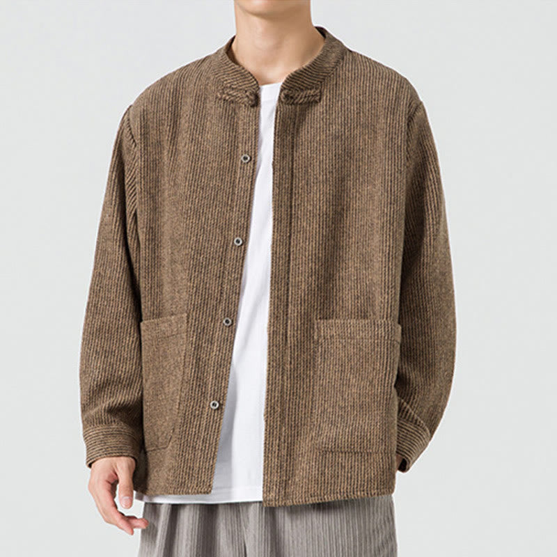 Ribbed Cotton Corduroy Frog-Button Mindful Men's Jacket