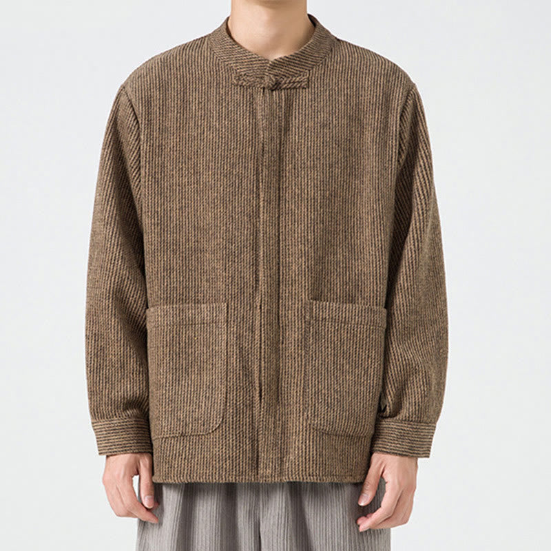 Ribbed Cotton Corduroy Frog-Button Mindful Men's Jacket