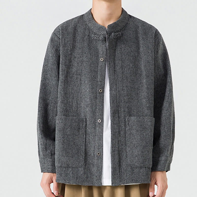 Ribbed Cotton Corduroy Frog-Button Mindful Men's Jacket