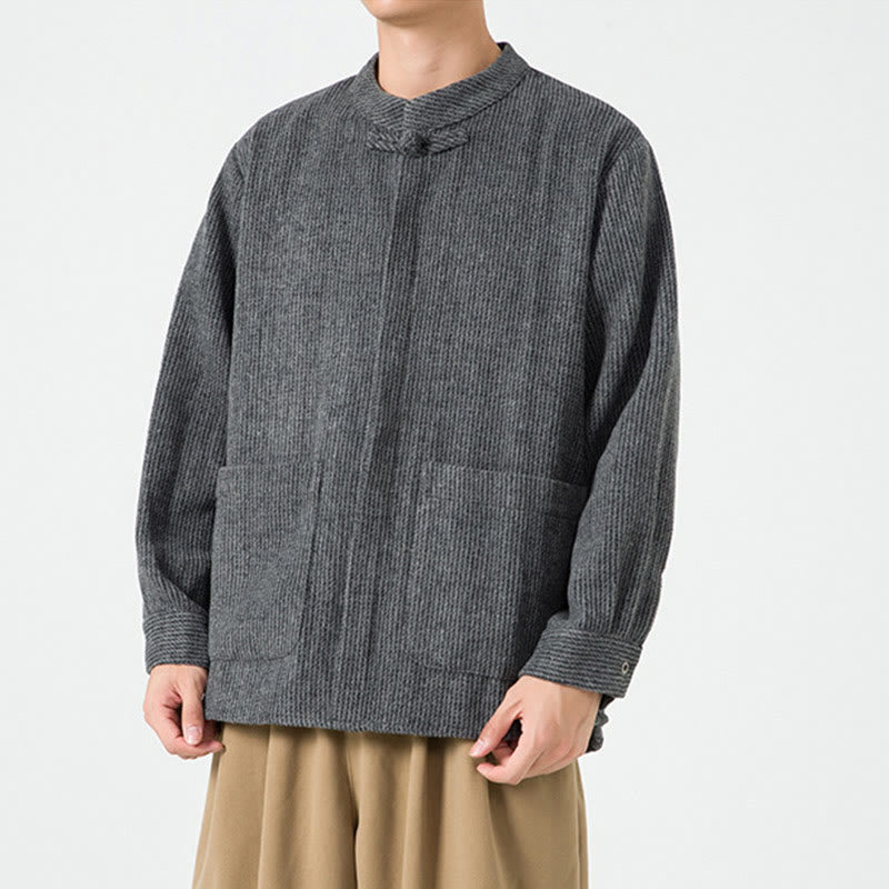 Ribbed Cotton Corduroy Frog-Button Mindful Men's Jacket