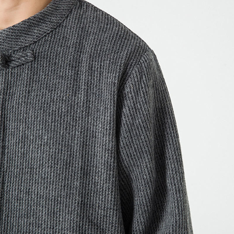 Ribbed Cotton Corduroy Frog-Button Mindful Men's Jacket