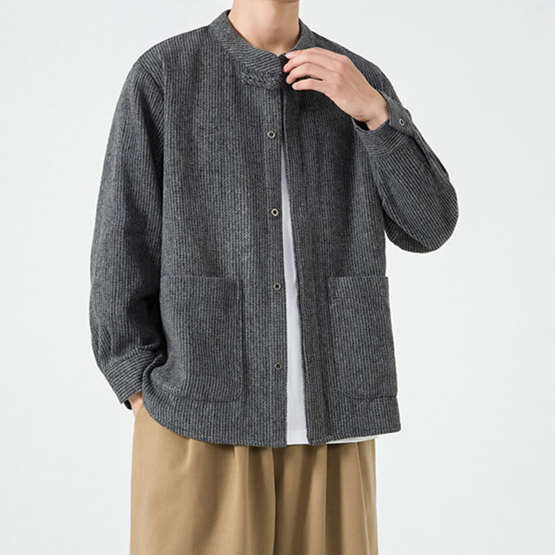 Ribbed Cotton Corduroy Frog-Button Mindful Men's Jacket