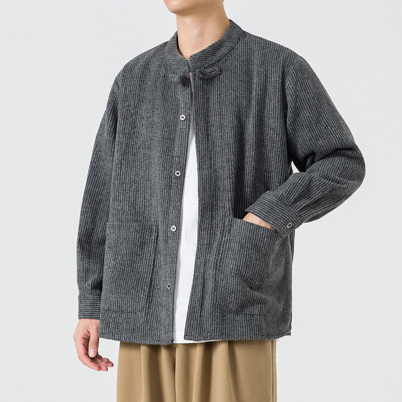 Ribbed Cotton Corduroy Frog-Button Mindful Men's Jacket