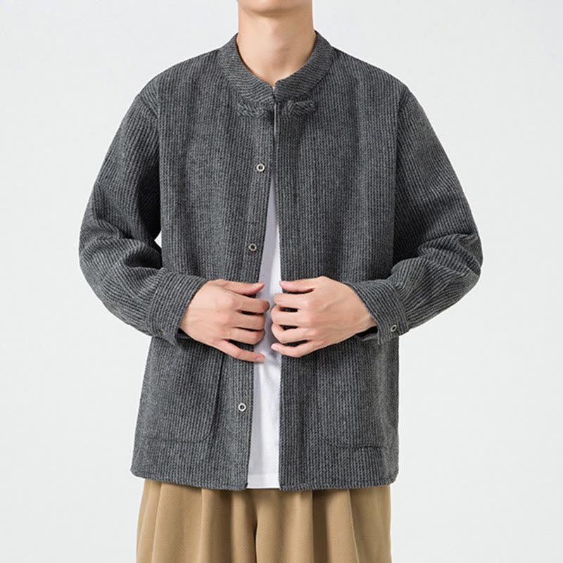 Ribbed Cotton Corduroy Frog-Button Mindful Men's Jacket
