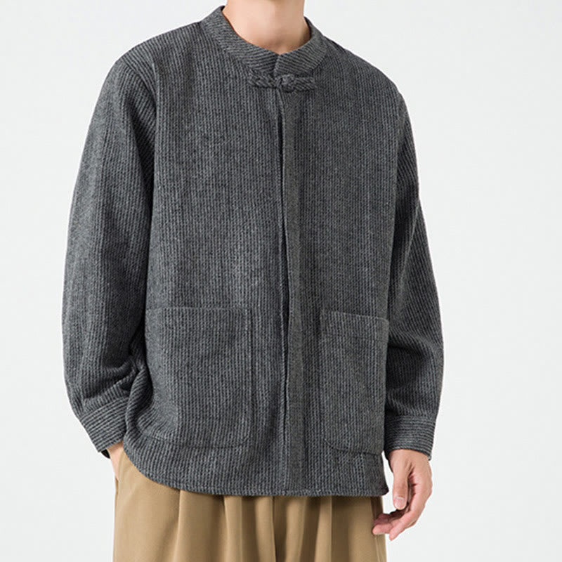 Ribbed Cotton Corduroy Frog-Button Mindful Men's Jacket