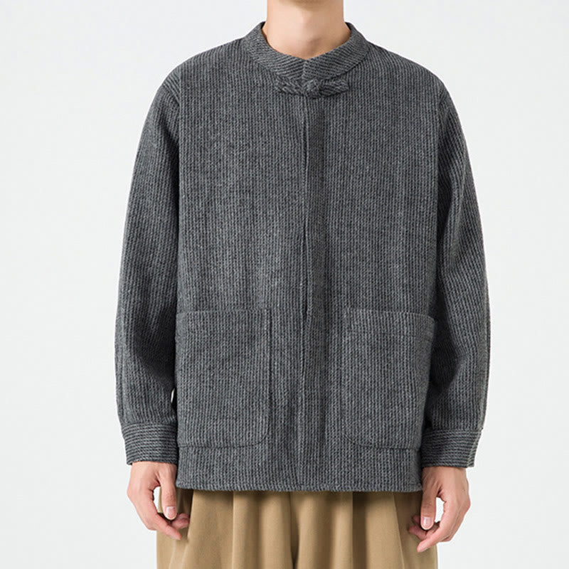 Ribbed Cotton Corduroy Frog-Button Mindful Men's Jacket