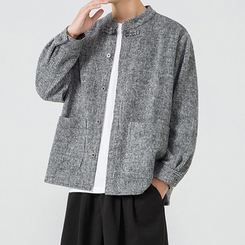Ribbed Cotton Corduroy Frog-Button Mindful Men's Jacket