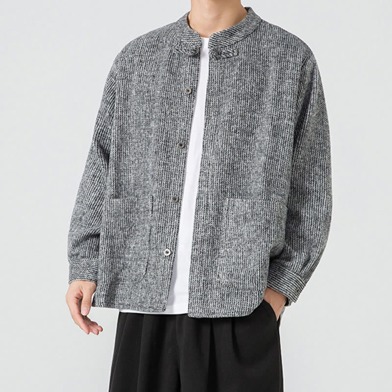 Ribbed Cotton Corduroy Frog-Button Mindful Men's Jacket