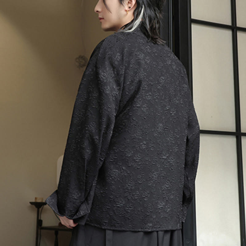 Breathable V-Neck Lace-Up Long Sleeve Meditation Shirt