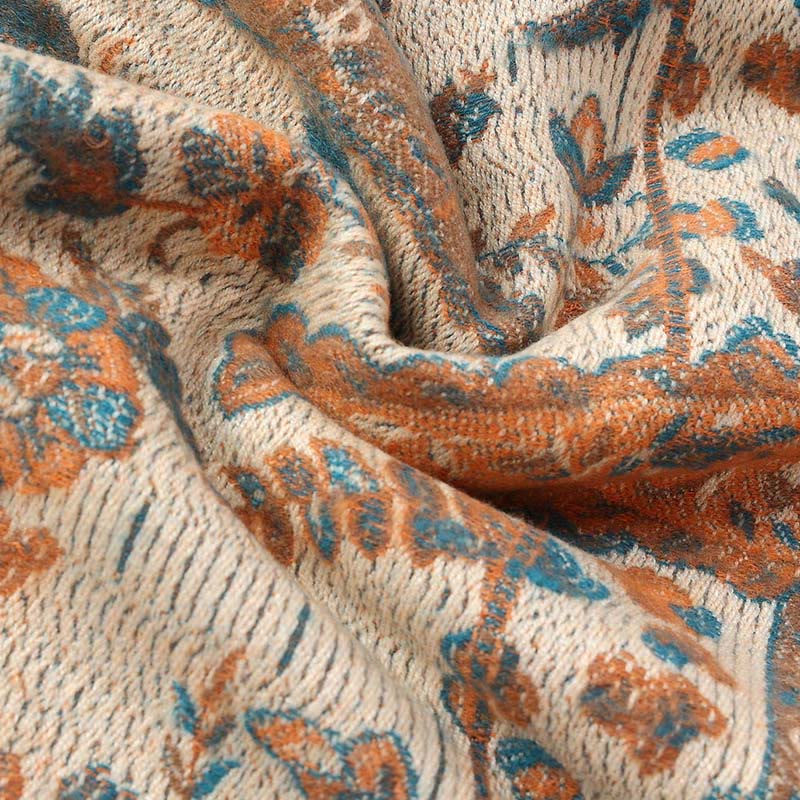 Embroidered Paisley Tassel Meditation Tibetan Shawl