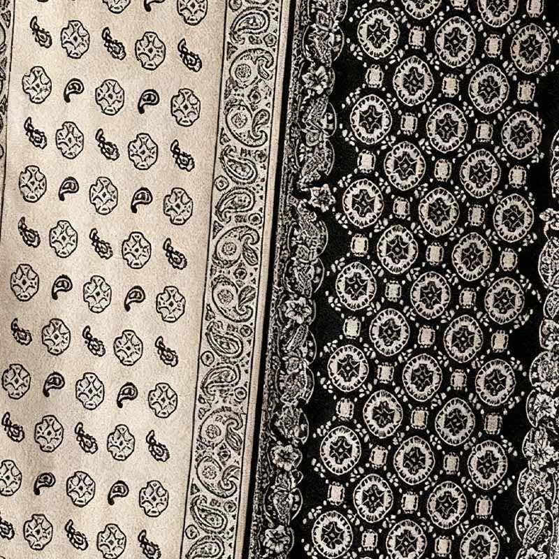 Thermal Geometric Paisley Knit Meditation Shawl