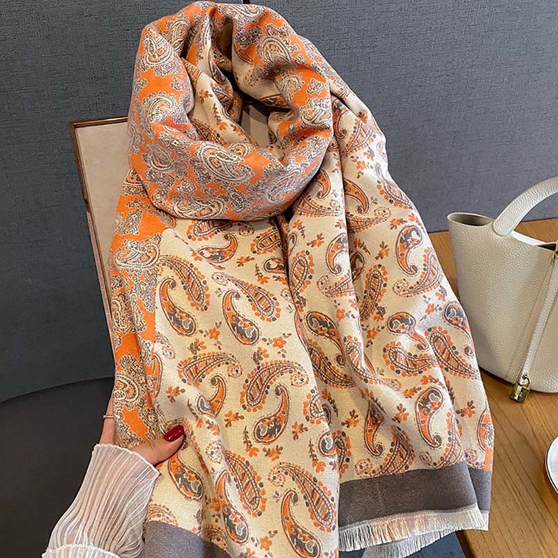 Tactile Knit Paisley Patchwork Meditation Tibetan Shawl