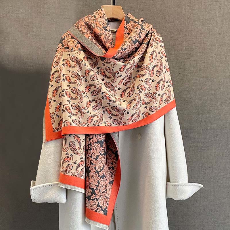 Tactile Knit Paisley Patchwork Meditation Tibetan Shawl