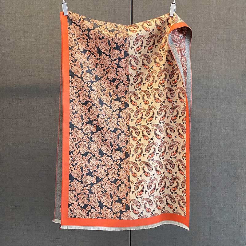Tactile Knit Paisley Patchwork Meditation Tibetan Shawl