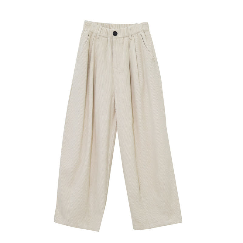 Tactile Cotton Corduroy High-Waist Meditation Pants
