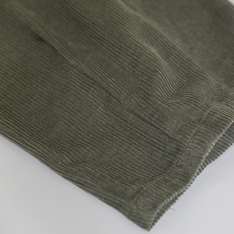 Tactile Cotton Corduroy High-Waist Meditation Pants