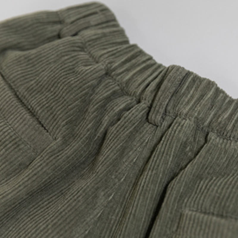 Tactile Cotton Corduroy High-Waist Meditation Pants