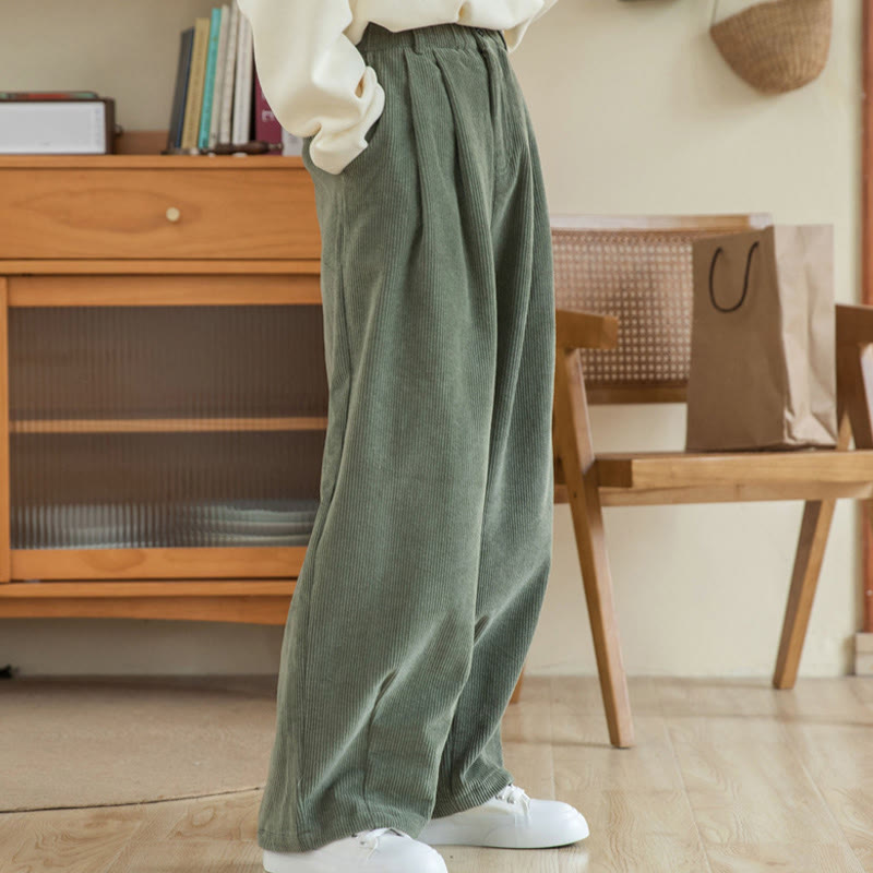 Tactile Cotton Corduroy High-Waist Meditation Pants