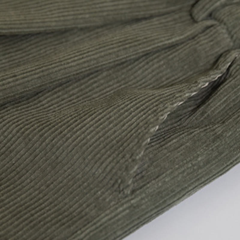 Tactile Cotton Corduroy High-Waist Meditation Pants