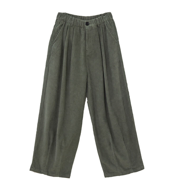 Tactile Cotton Corduroy High-Waist Meditation Pants