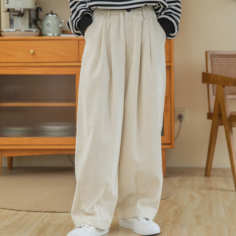 Tactile Cotton Corduroy High-Waist Meditation Pants