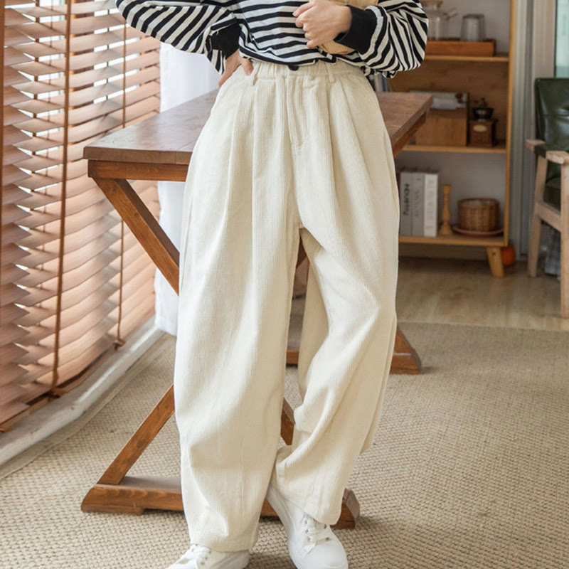 Tactile Cotton Corduroy High-Waist Meditation Pants