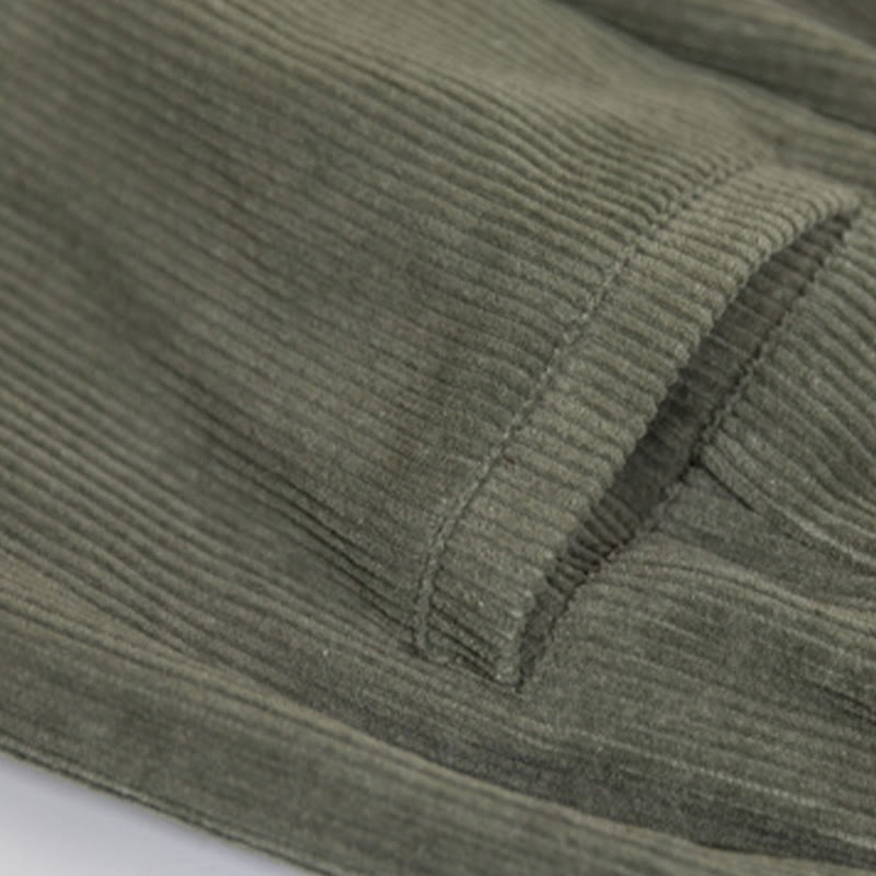 Tactile Cotton Corduroy High-Waist Meditation Pants