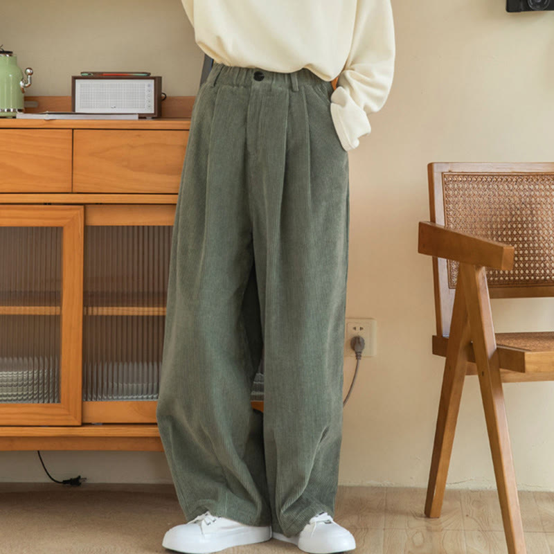 Tactile Cotton Corduroy High-Waist Meditation Pants