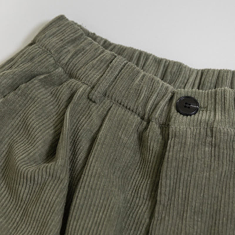 Tactile Cotton Corduroy High-Waist Meditation Pants