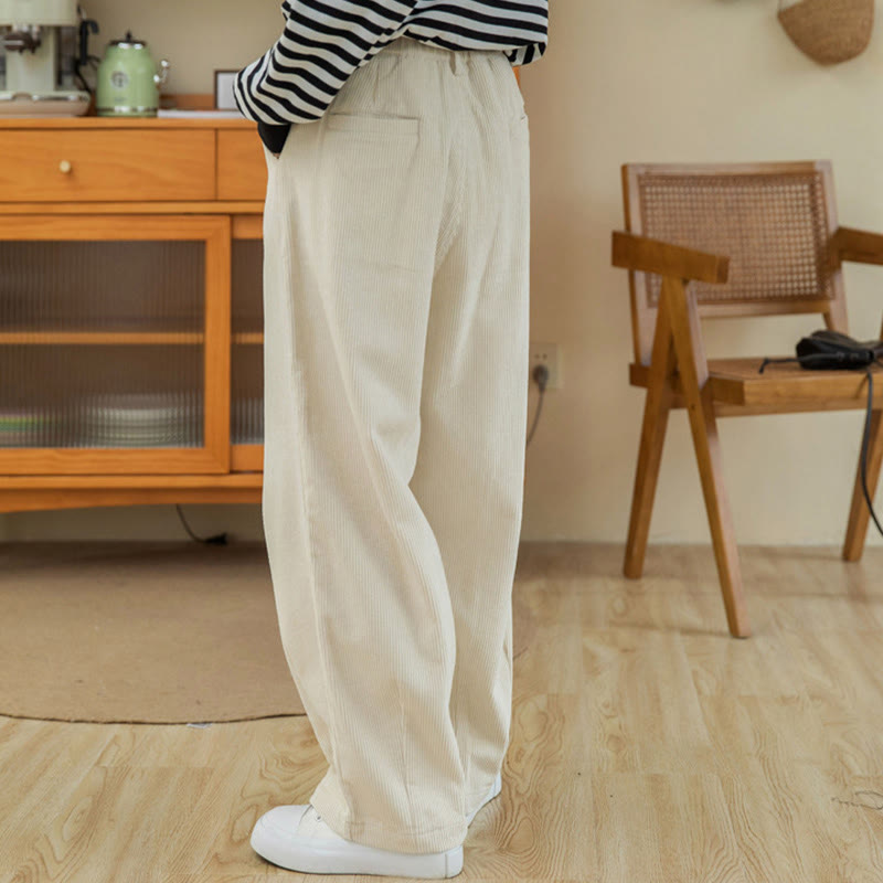 Tactile Cotton Corduroy High-Waist Meditation Pants