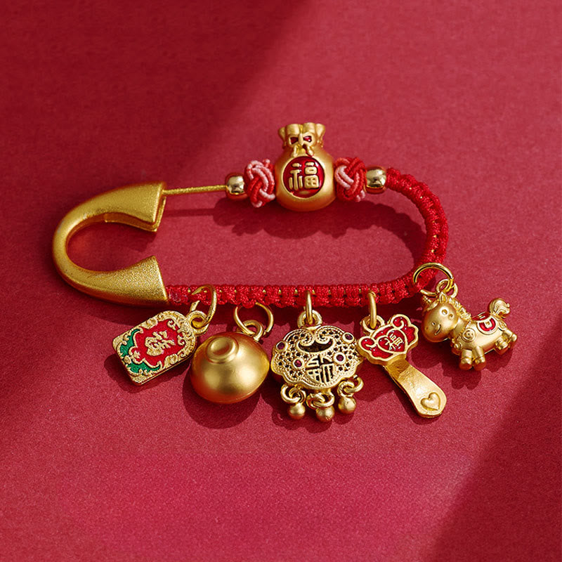 "Wishing You Fortune and Good Luck" Year of the Horse Brooch Includes Gift Message Card