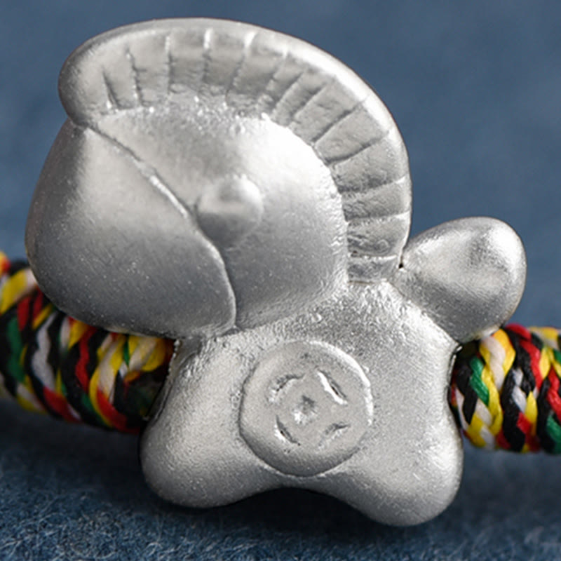 Year of the Horse 999 Sterling Silver Luck String Braided Bracelet Anklet